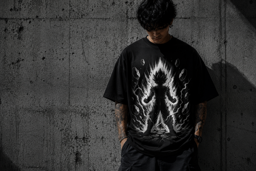 Anime Oversized Graphic T-Shirt – Saiyan Shadows | Unisex Streetwear Tee
