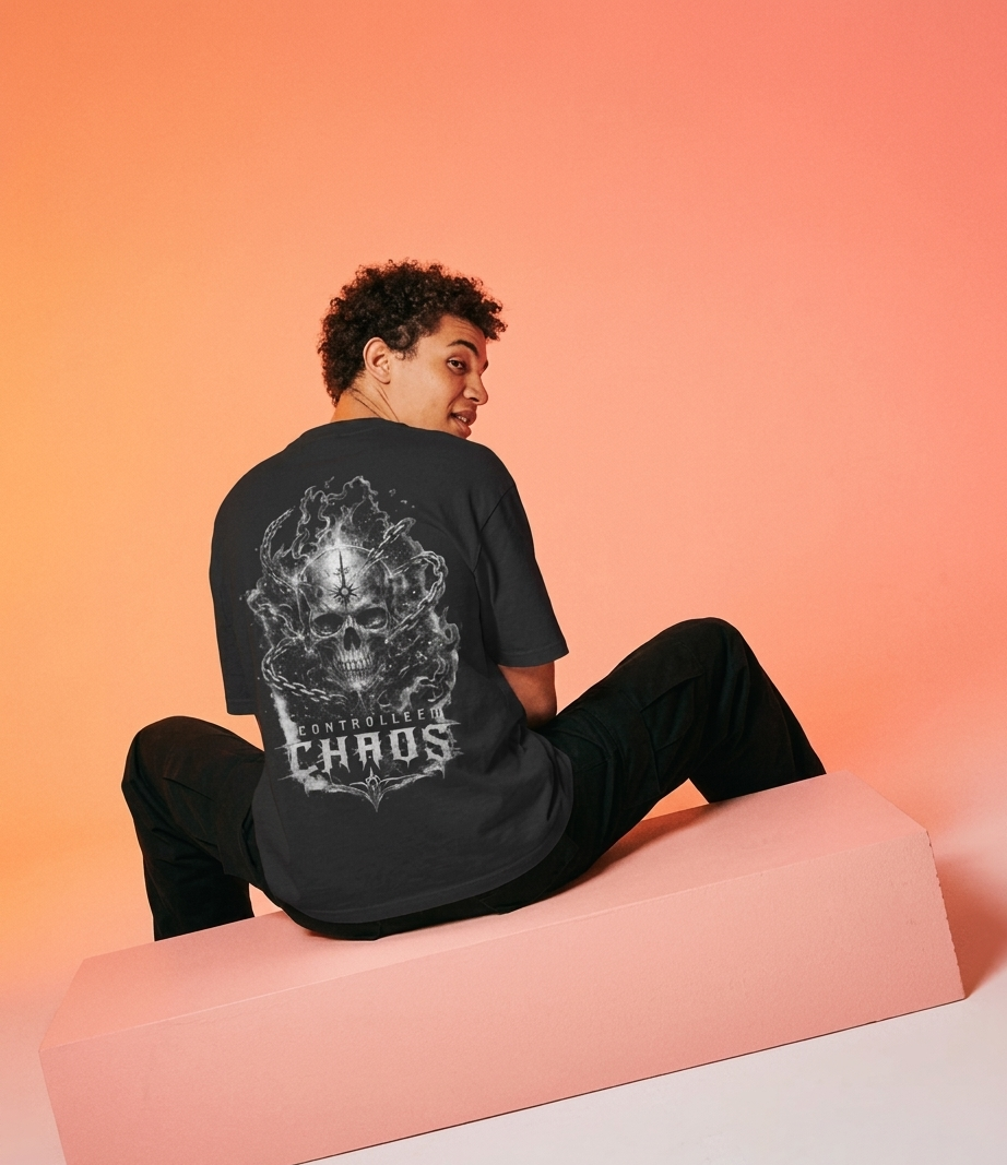 CONTROLLED CHAOS – Anime Inspired Unisex Oversized Classic T-Shirt