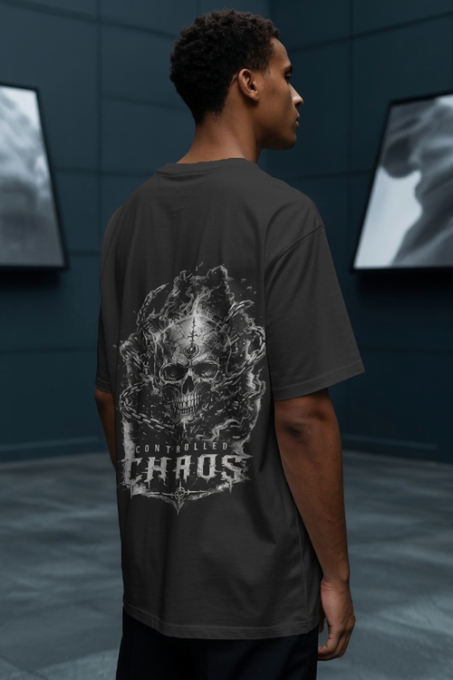 CONTROLLED CHAOS – Anime Inspired Unisex Oversized Classic T-Shirt