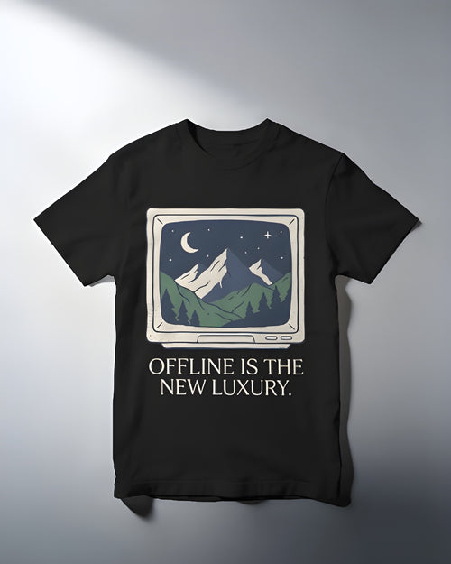 Offline Is The New Luxury Graphic T-Shirt | 100% Cotton Digital Detox Tee